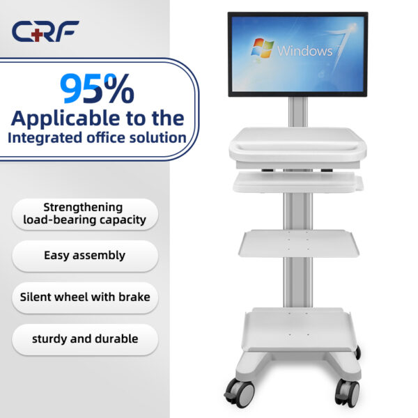 CRF 4x4-inch Silent Wheel Integrated Office Computer Cart（Model CA18Z115） - Image 2