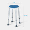 Modern Adjustable Shower Seat - Durable Aluminum Safety Stool for Elderly Care & Disability Support - 图片 4